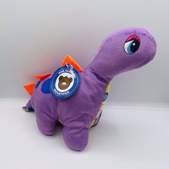 A & A Global Purple Blue Dinosaur Plush 9” Dino Stuffed Animal - Picture 1 of 5